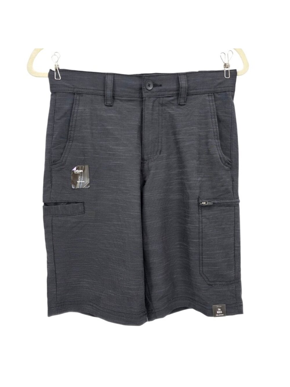 NEW Urban Pipeline Boys 14 Shorts Cargo Superflex Striped Gray
